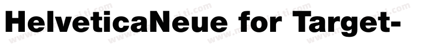 HelveticaNeue for Target字体转换